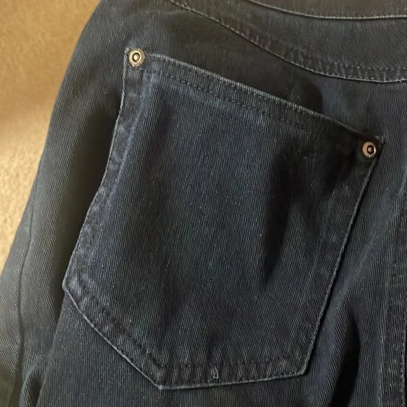 HUE Denim Stretch Dark Wash Jean Jeggings Skinny Jeans Indigo Blue Spandex - Picture 4 of 5